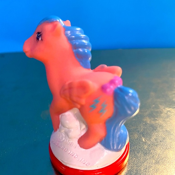 MY LITTLE PONY G1 VTG 1984 FIREFLY PINK & BLUE PEGASUS PONY STAMPOS RUBBER STAMP - Picture 5 of 9